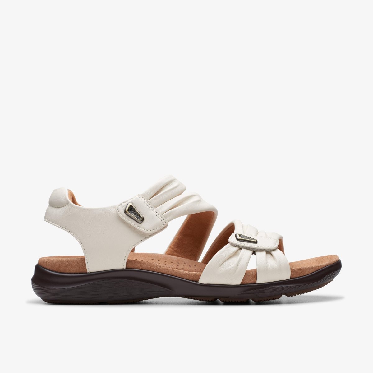 Sandalias Clarks Kitly Ave Off White Leather Mujer Blancas | TZJS-35019