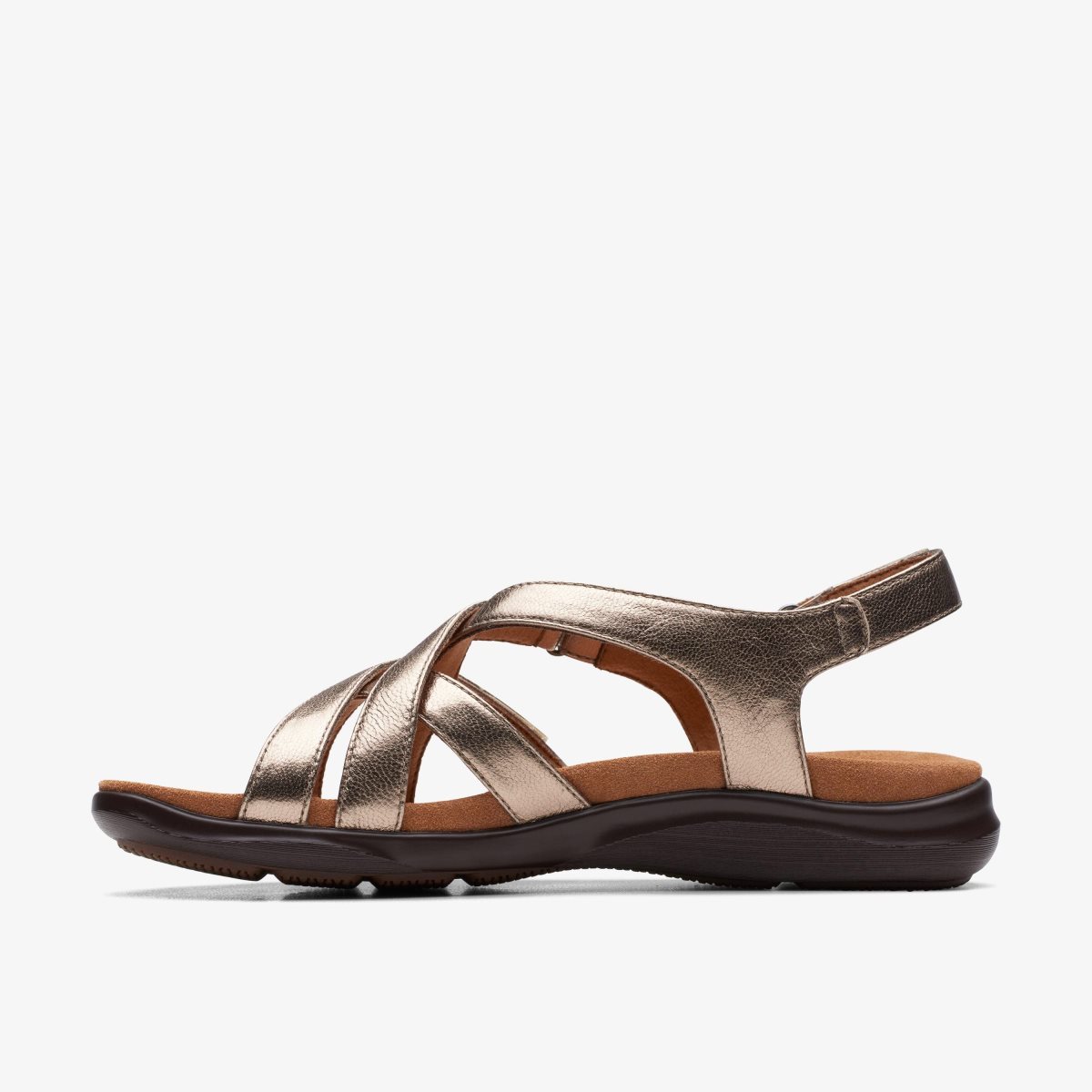 Sandalias Clarks Kitly Go Metallic Mujer Metal | VHGJ-08152