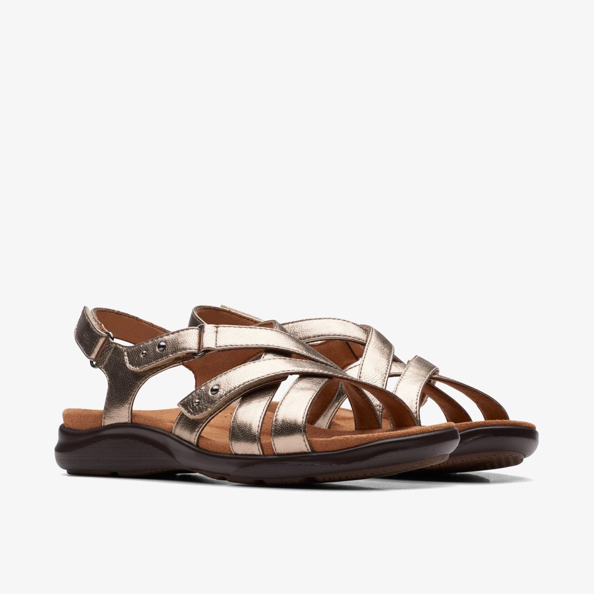 Sandalias Clarks Kitly Go Metallic Mujer Metal | VHGJ-08152