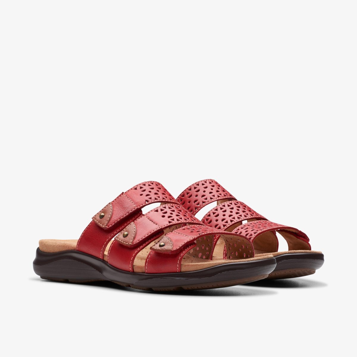 Sandalias Clarks Kitly Walk Cherry Leather Mujer Rosas | QJCS-04125