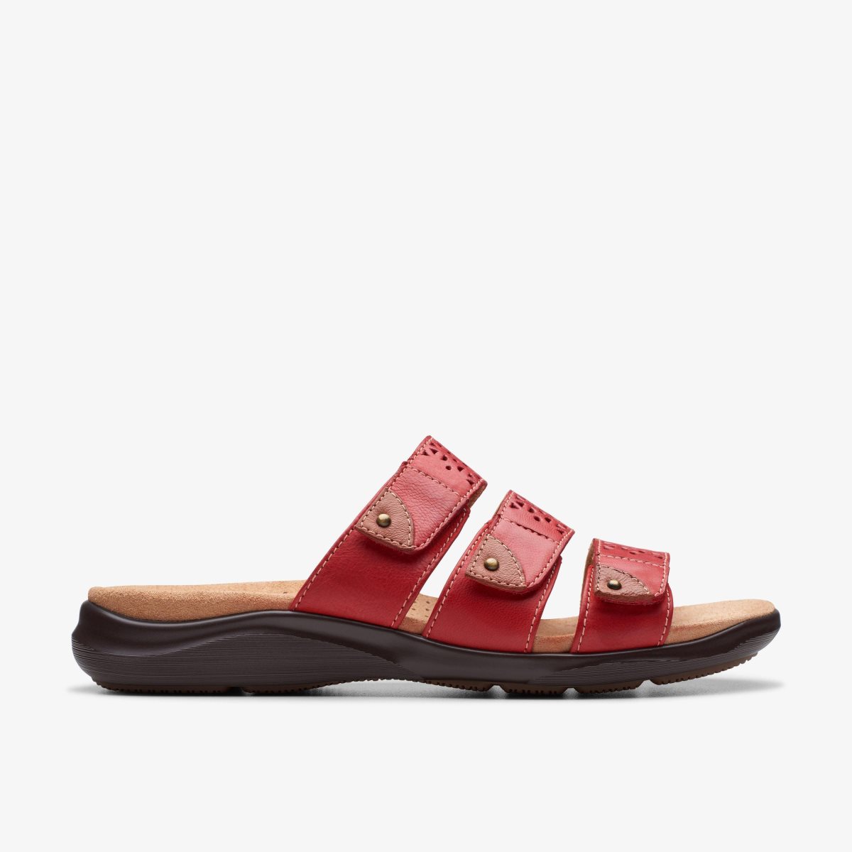 Sandalias Clarks Kitly Walk Cherry Leather Mujer Rosas | QJCS-04125