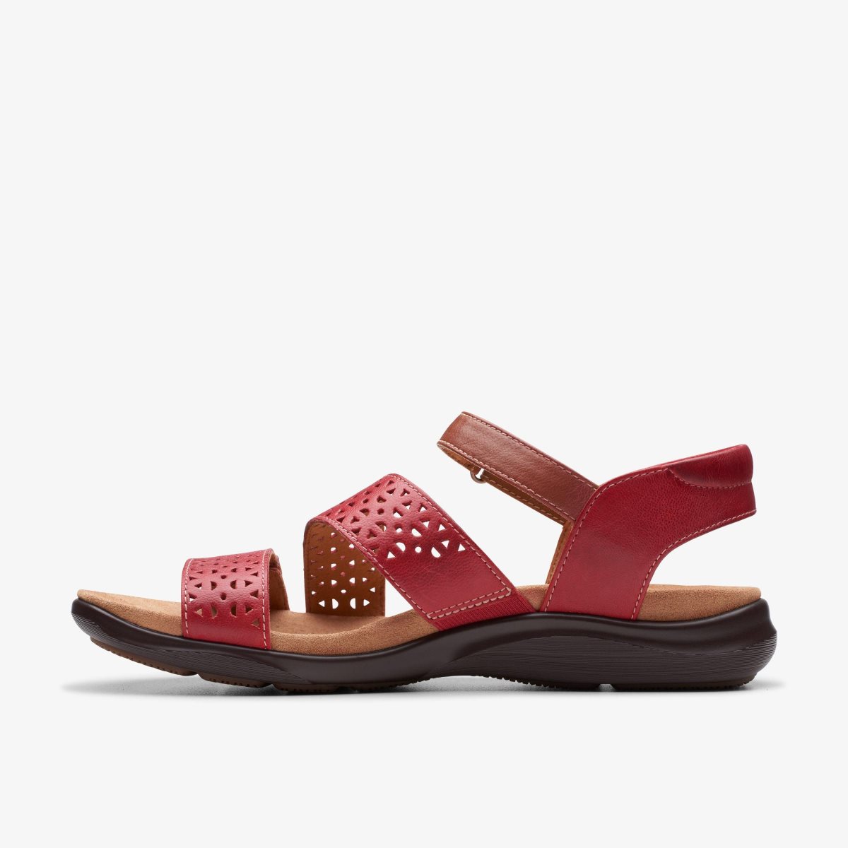 Sandalias Clarks Kitly Way Cherry Leather Mujer Rosas | ROUW-72648