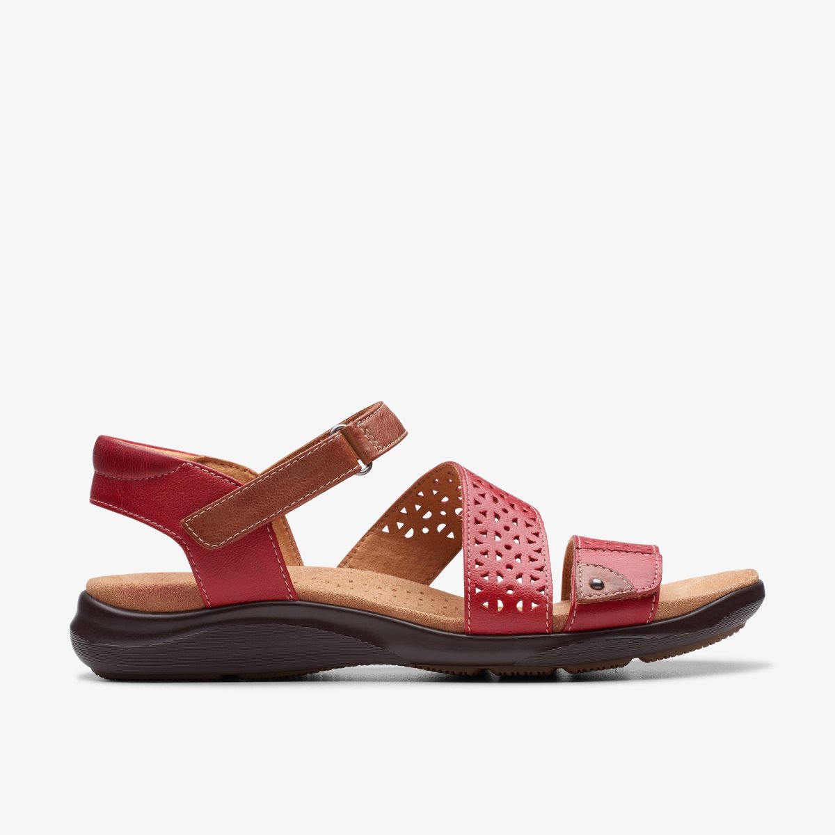 Sandalias Clarks Kitly Way Cherry Leather Mujer Rosas | ROUW-72648