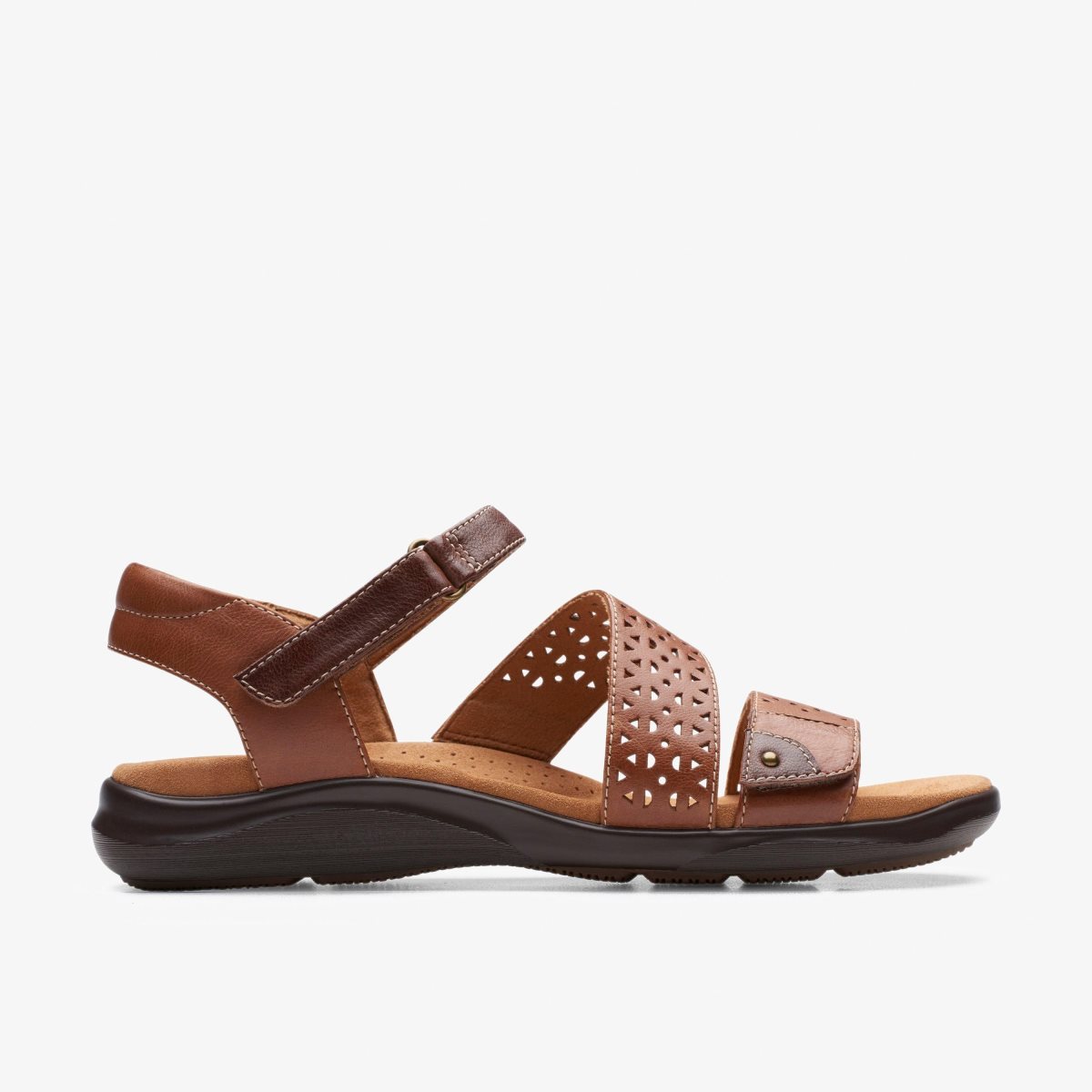 Sandalias Clarks Kitly Way Tan Leather Mujer Marrones | MFVP-14723