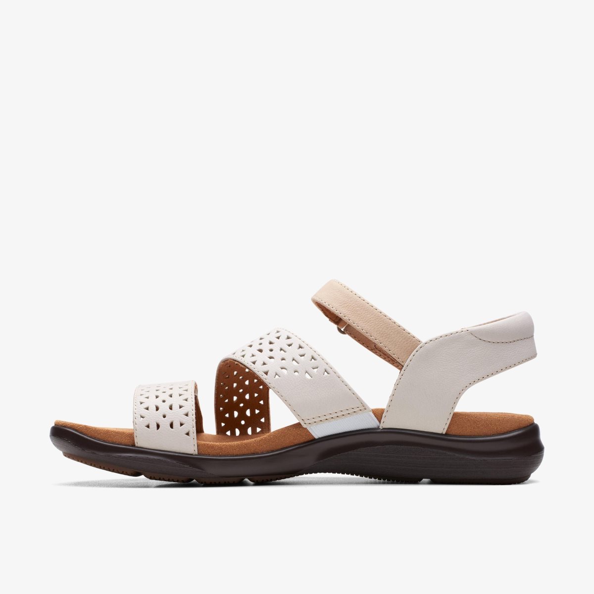 Sandalias Clarks Kitly Way White Leather Mujer Blancas | WTIJ-46518