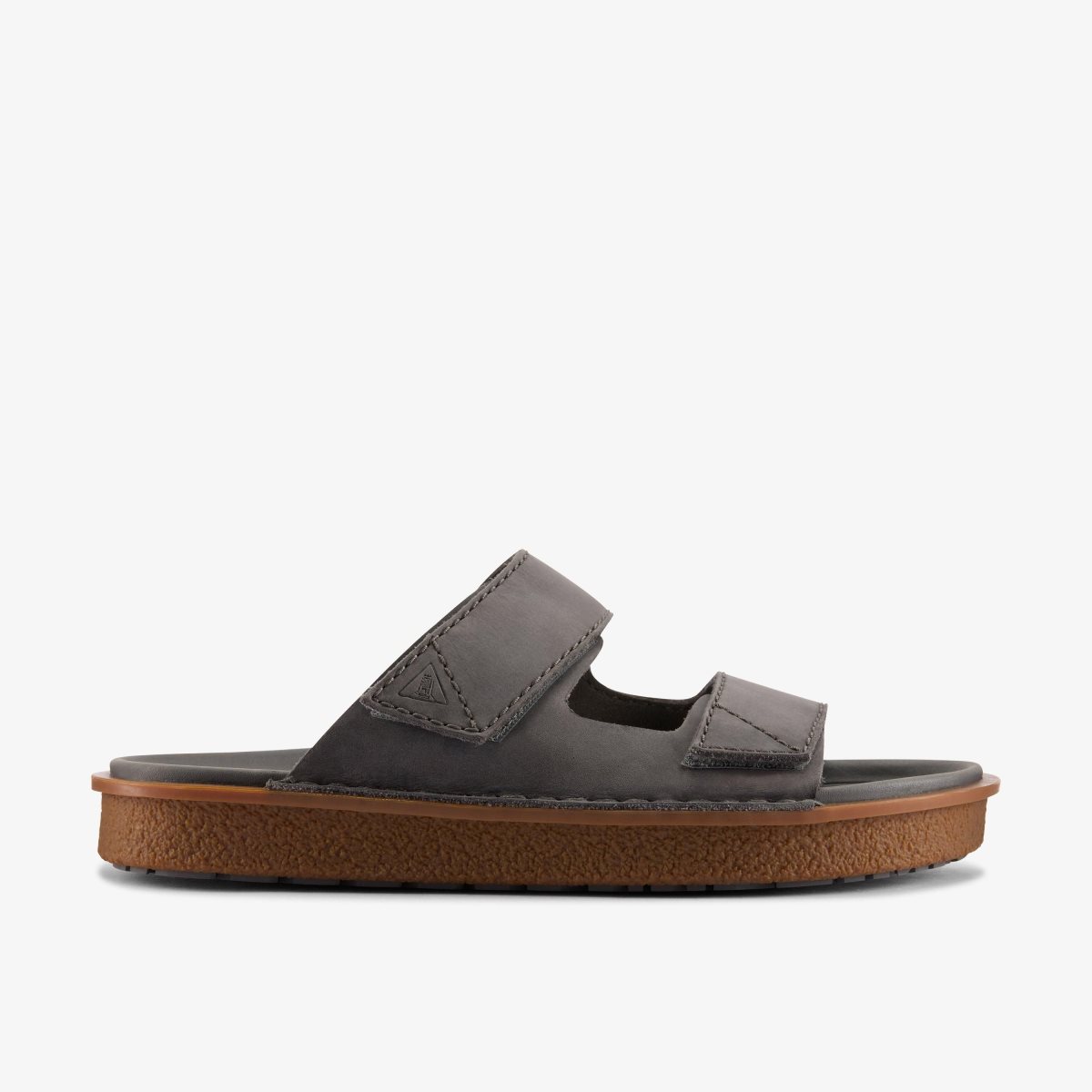 Sandalias Clarks Litton Strap Dark Grey Leather Hombre Gris Oscuro | XOUR-06847