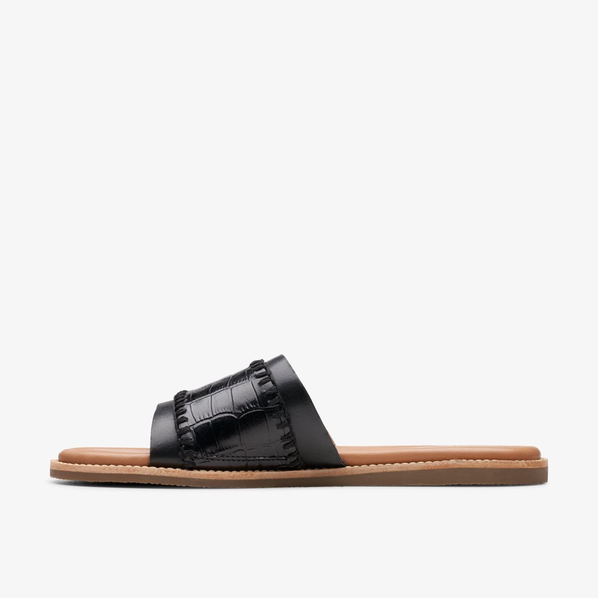 Sandalias Clarks MARITIME MULE Black Interest Mujer Negras | DCWT-51409