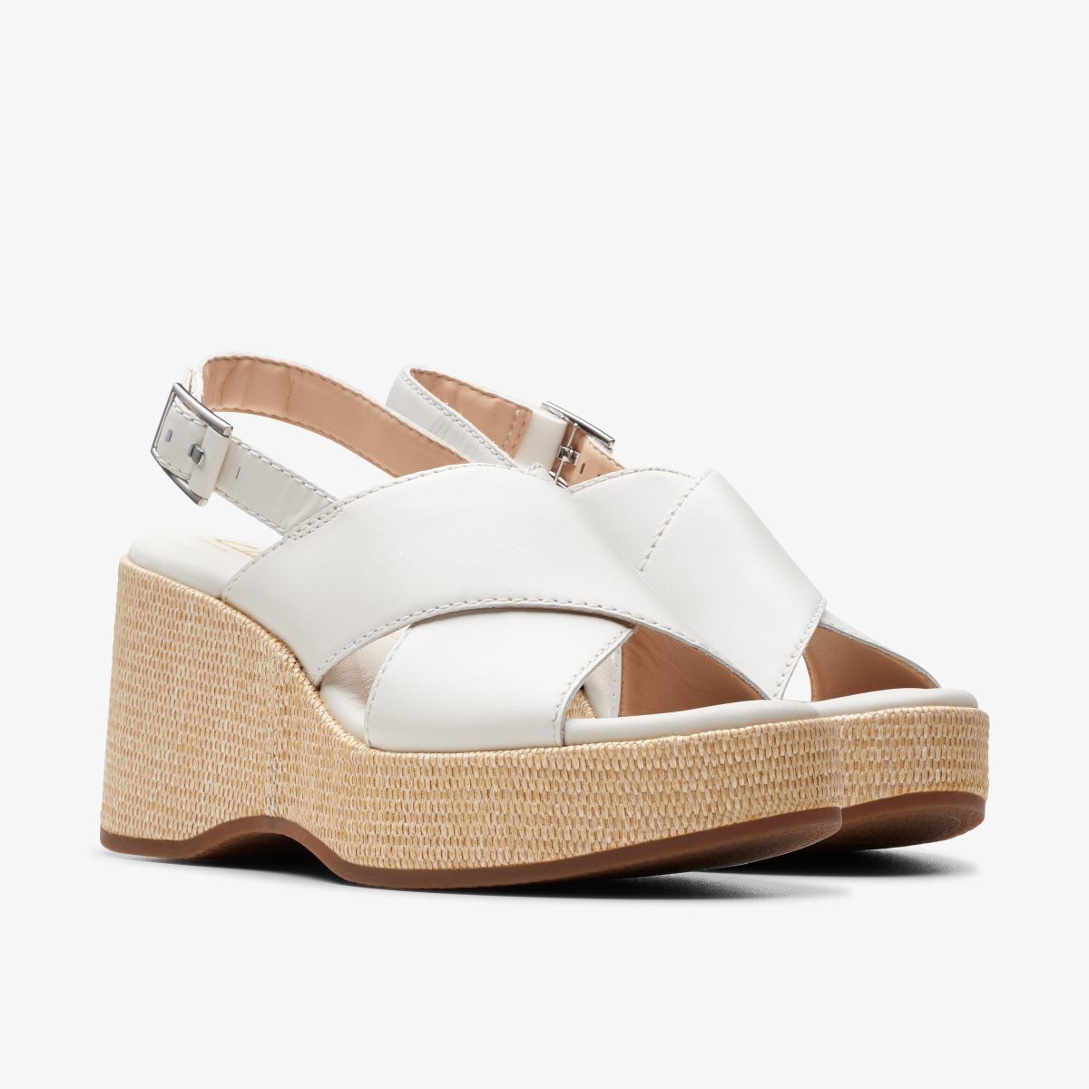 Sandalias Clarks Manon Wish Off White Leather Mujer Blancas | XJYP-37651