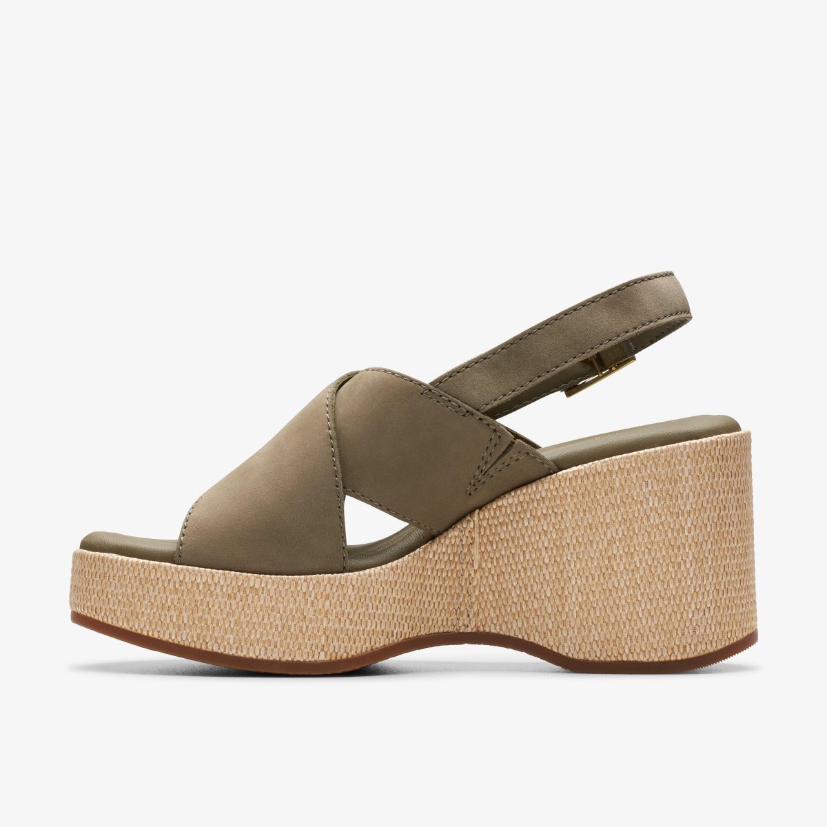 Sandalias Clarks Manon Wish Olive Nubuck Mujer Verde Oliva | MDXN-34815