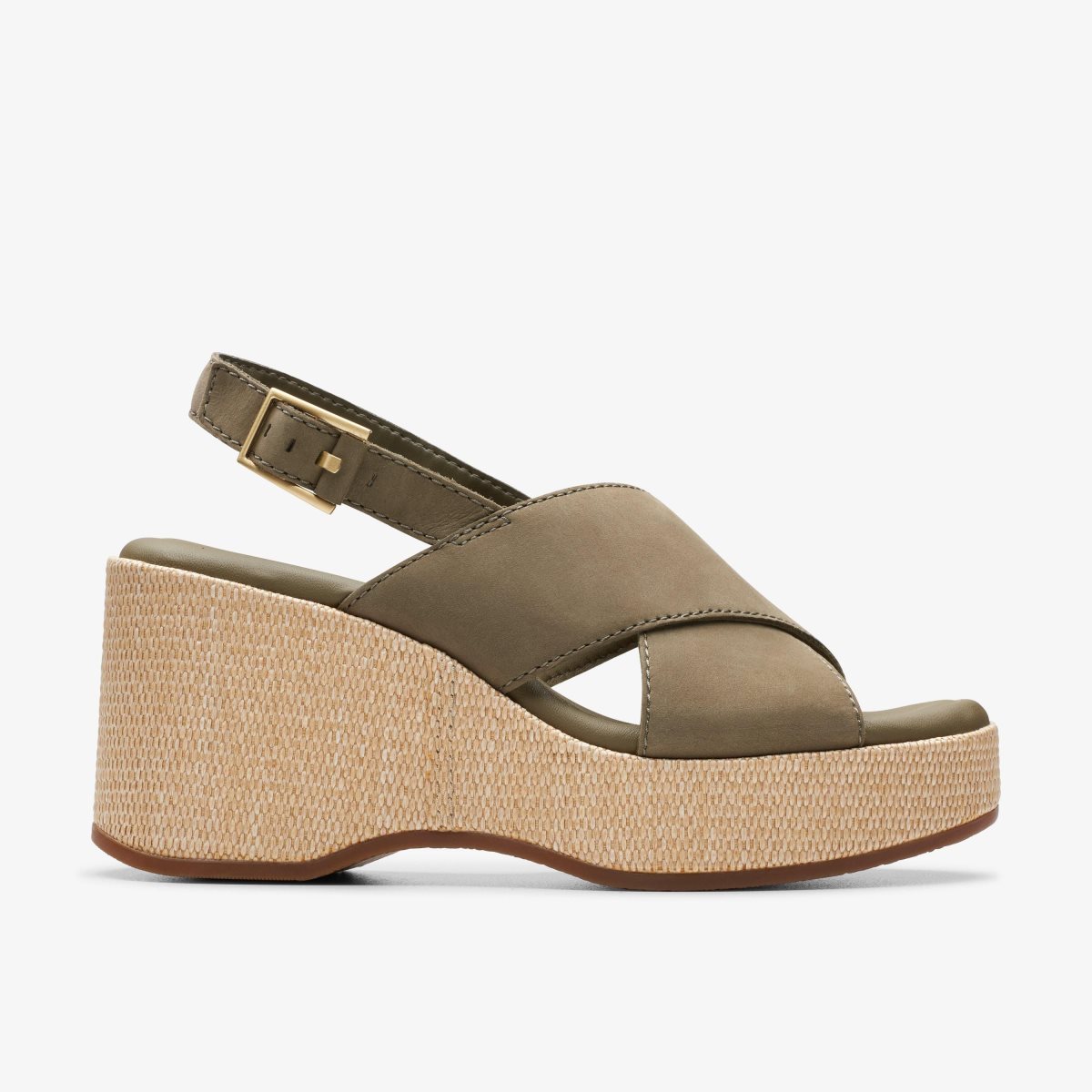 Sandalias Clarks Manon Wish Olive Nubuck Mujer Verde Oliva | MDXN-34815