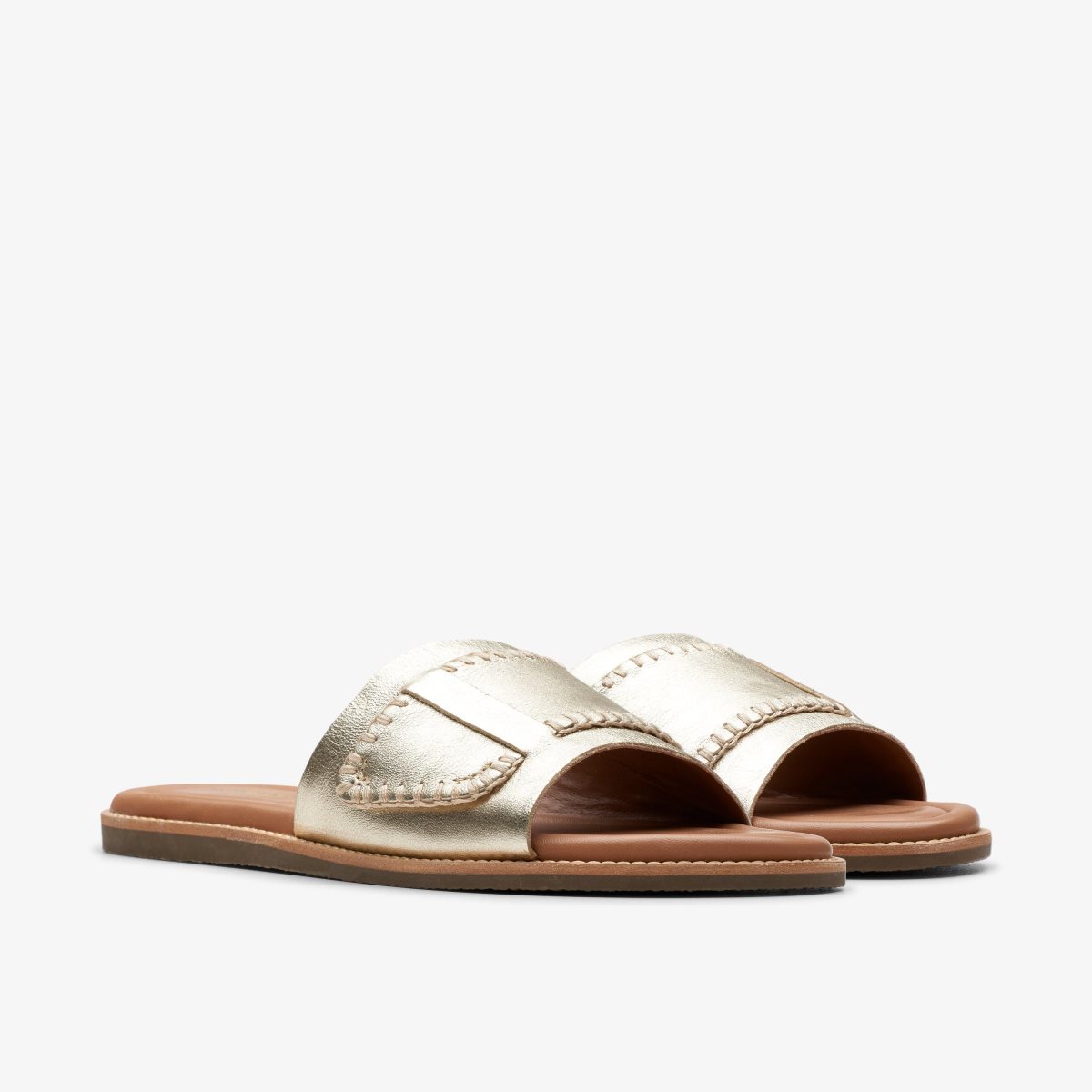 Sandalias Clarks Maritime Mule Champagne Leather Mujer Champagne | CBYR-81905