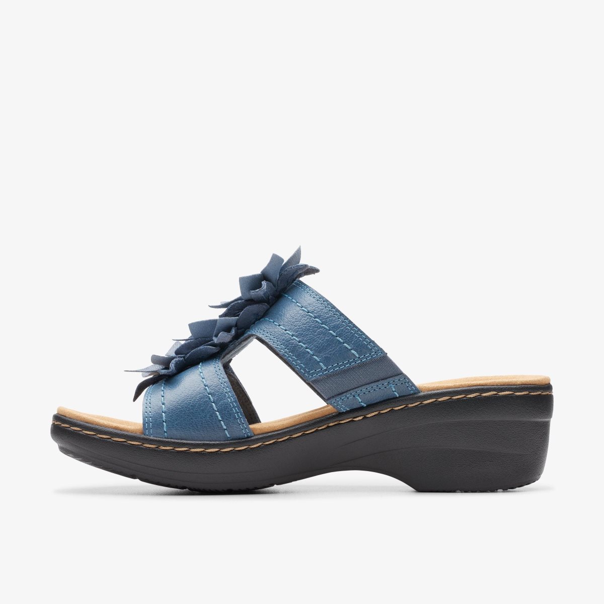 Sandalias Clarks Merliah Raelyn Blue Leather Mujer Azules | OEHV-69013