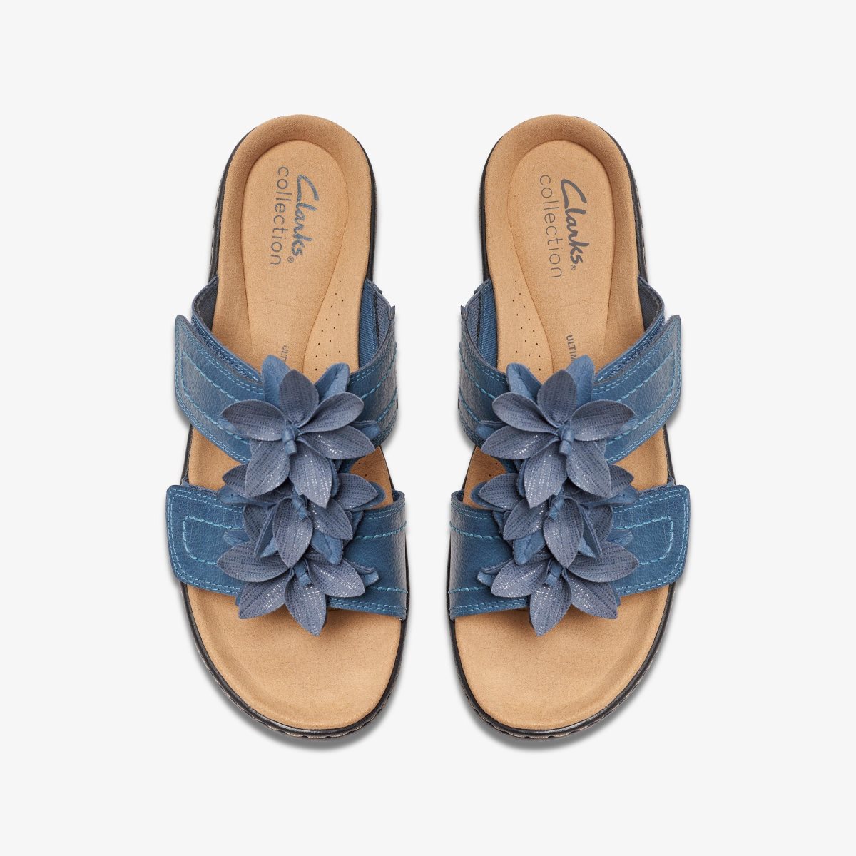 Sandalias Clarks Merliah Raelyn Blue Leather Mujer Azules | OEHV-69013