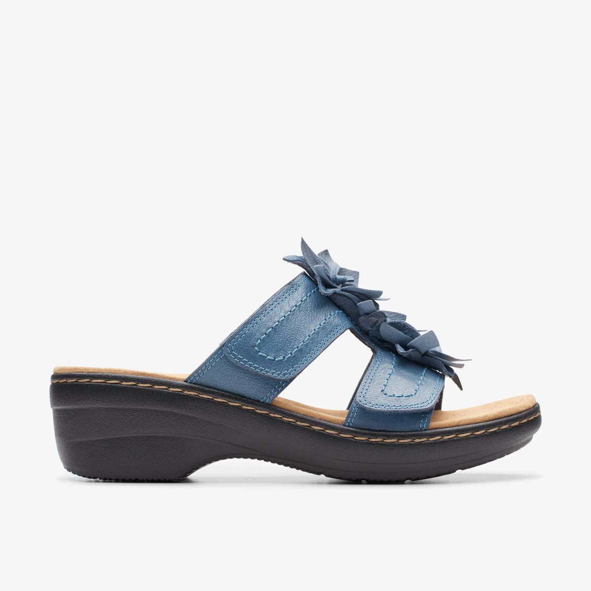 Sandalias Clarks Merliah Raelyn Blue Leather Mujer Azules | OEHV-69013