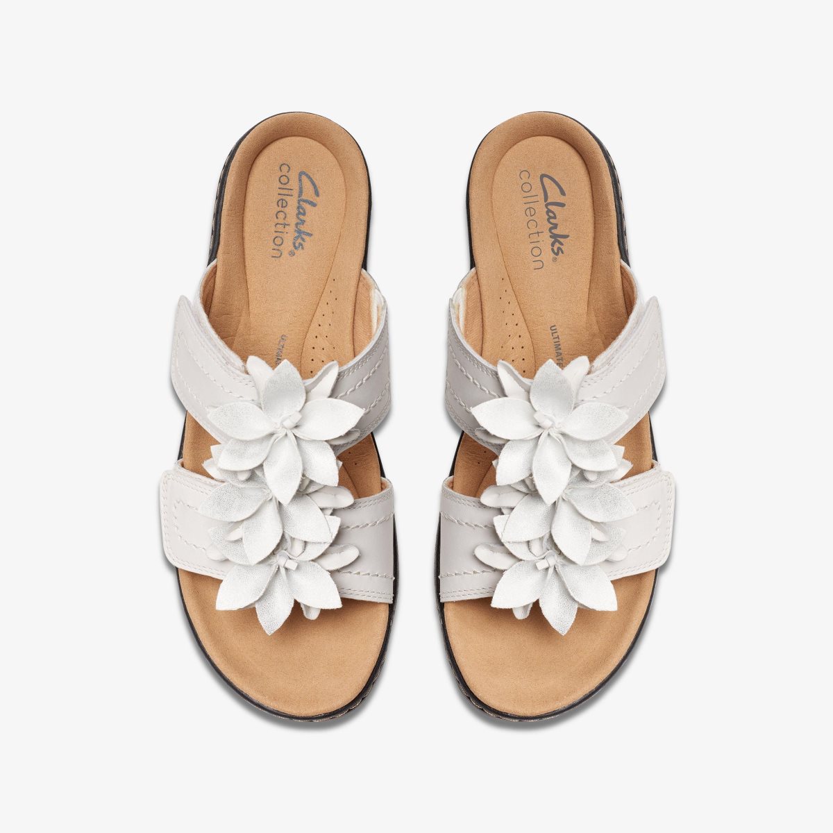 Sandalias Clarks Merliah Raelyn White Leather Mujer Blancas | VOZY-63512