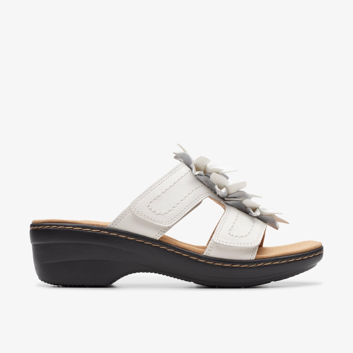 Sandalias Clarks Merliah Raelyn White Leather Mujer Blancas | VOZY-63512