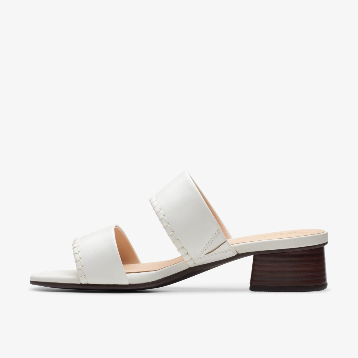 Sandalias Clarks Serina 35 Mule Off White Leather Mujer Blancas | OMNX-30659