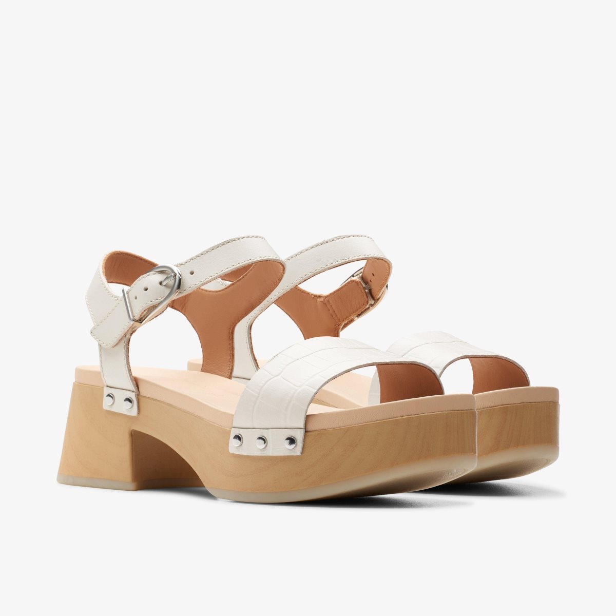 Sandalias Clarks Sivanne Bay Ivory Interest Mujer Blancas | HOLC-81065