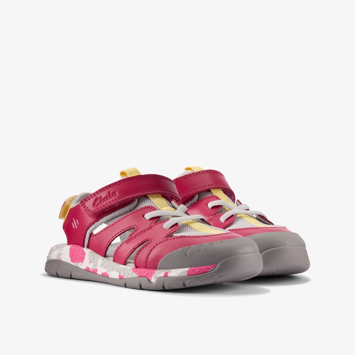 Sandalias Clarks Steggy Roar Kid Pink Combination Niños Rosas | TFIX-28036