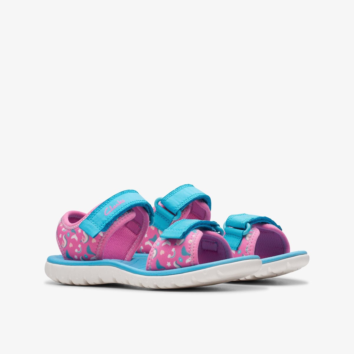 Sandalias Clarks Surfing Tide Kid Hot Pink Niños Rosas | SYPU-08126