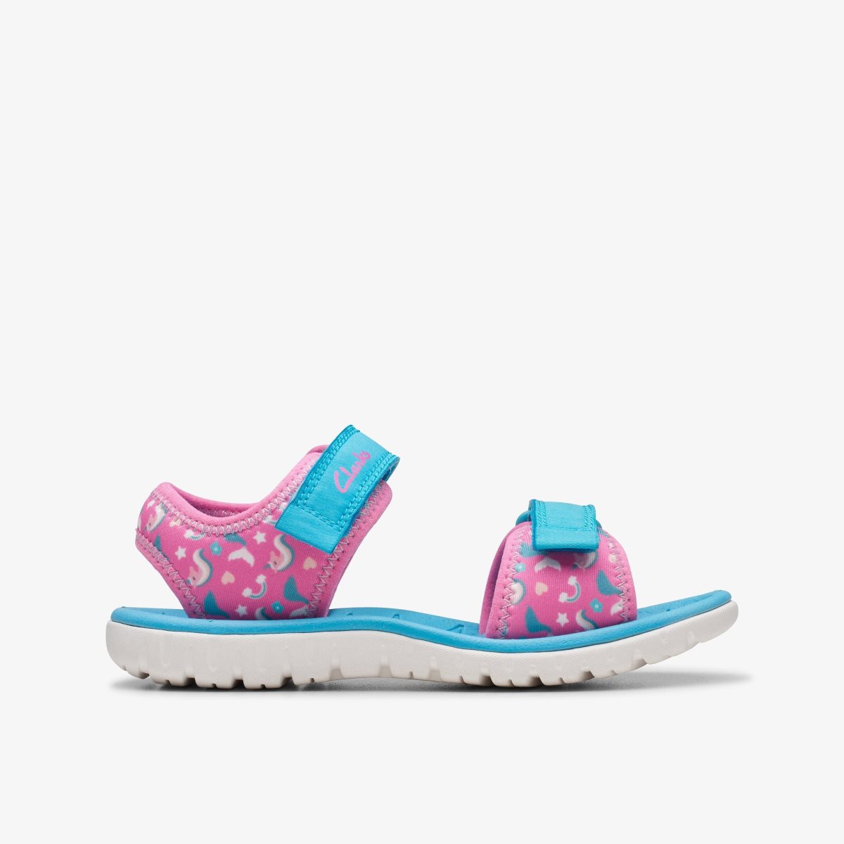 Sandalias Clarks Surfing Tide Kid Hot Pink Niños Rosas | SYPU-08126