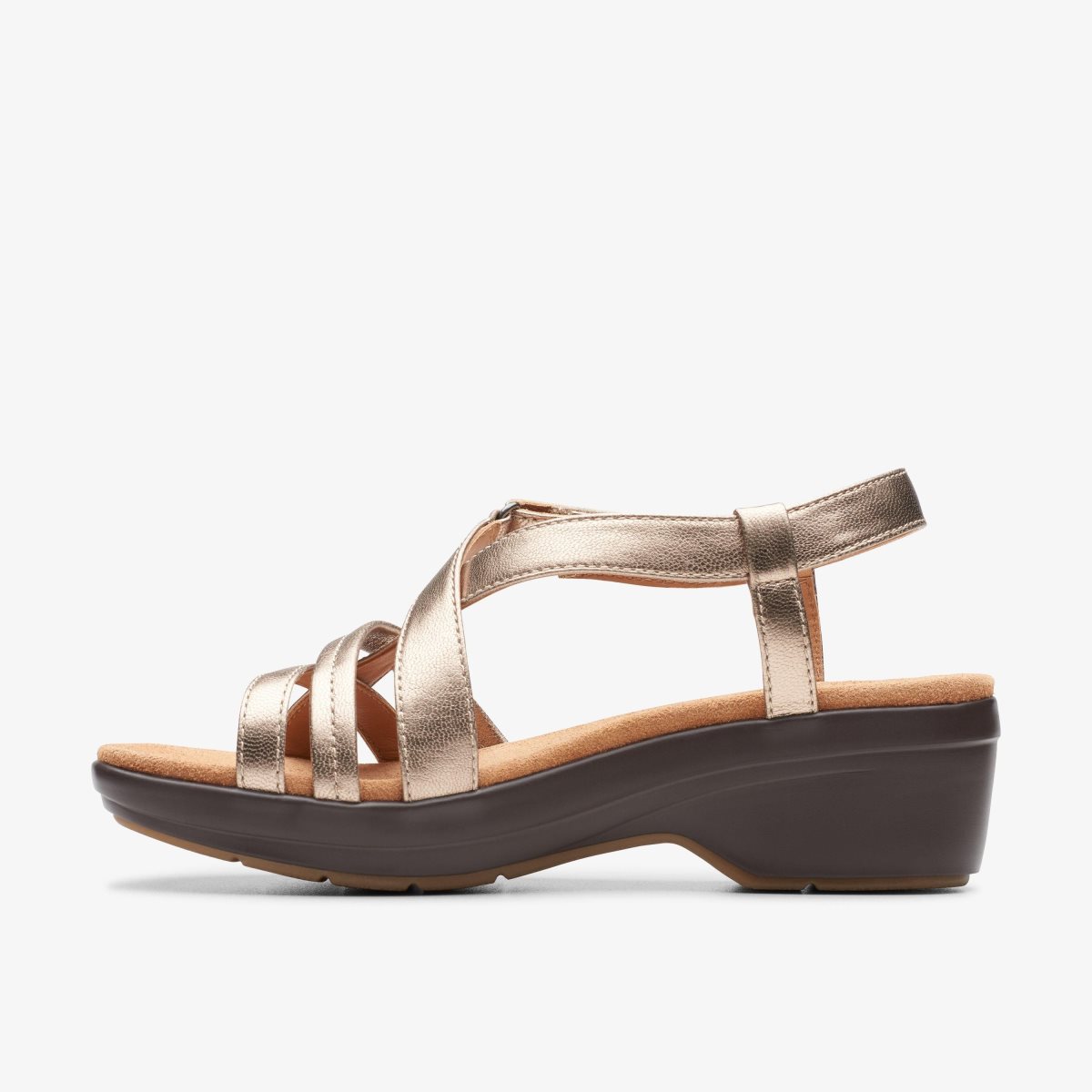 Sandalias Clarks Tuleah May Metallic Leather Mujer Metal | BONH-17456