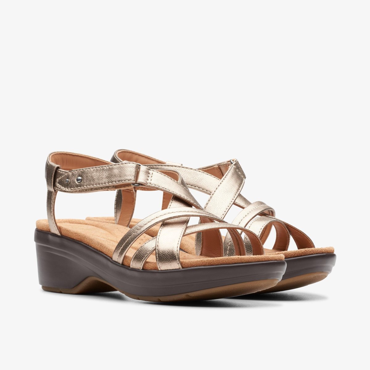 Sandalias Clarks Tuleah May Metallic Leather Mujer Metal | BONH-17456