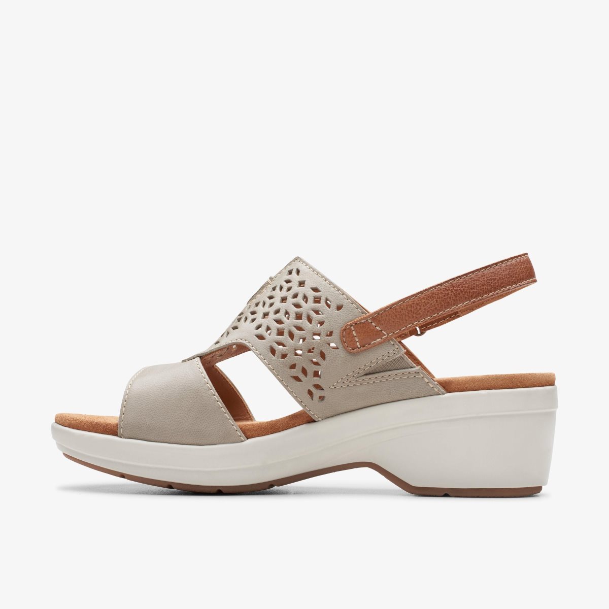 Sandalias Clarks Tuleah Sun Stone Leather Mujer Gris | FSBG-06478