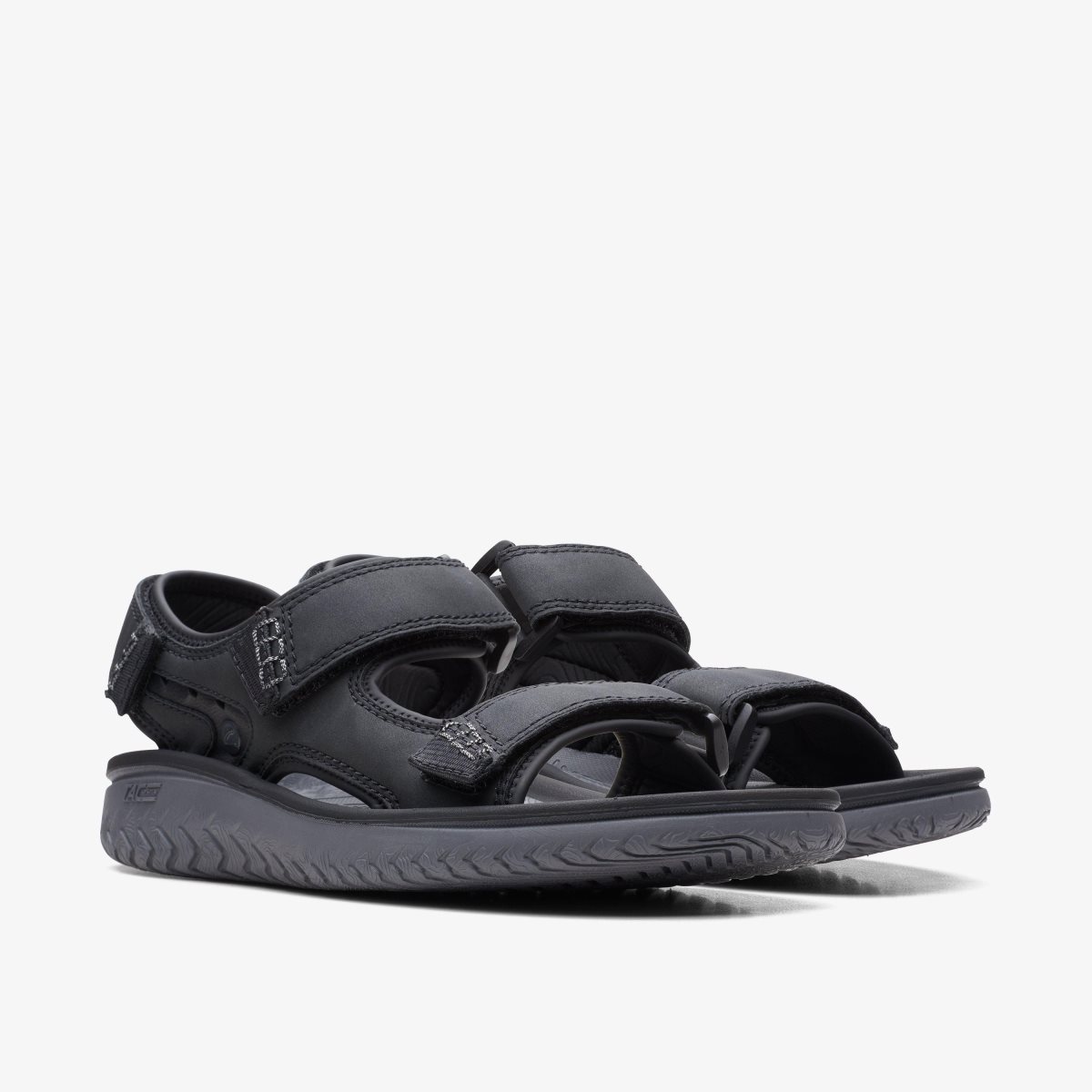 Sandalias Clarks Wesley Bay Black Hombre Negras | FSLI-59786