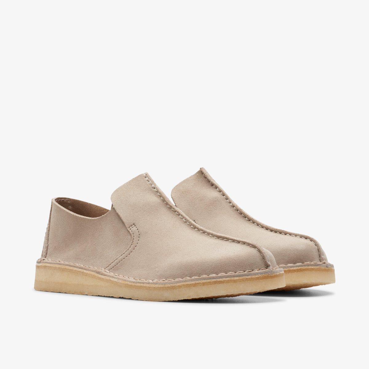 Slip On & Loafers Clarks Desert Mosier Sand Suede Hombre Marrones | QIPA-16540