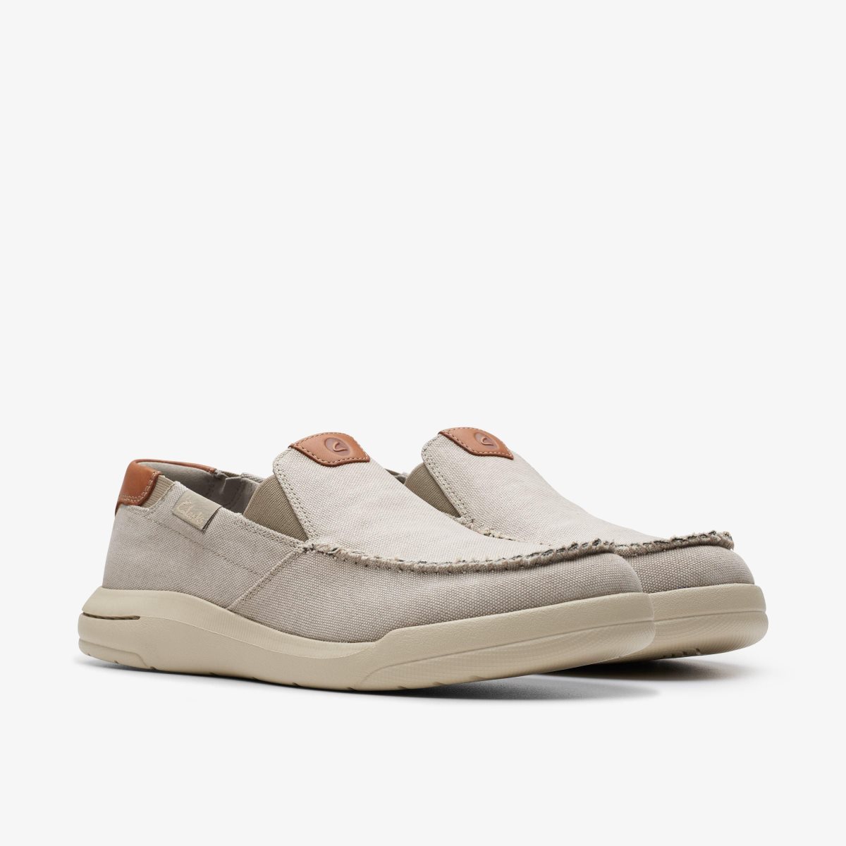 Slip On & Loafers Clarks Driftlite Step Light Grey Combination Hombre Gris Claro | JGNL-74063