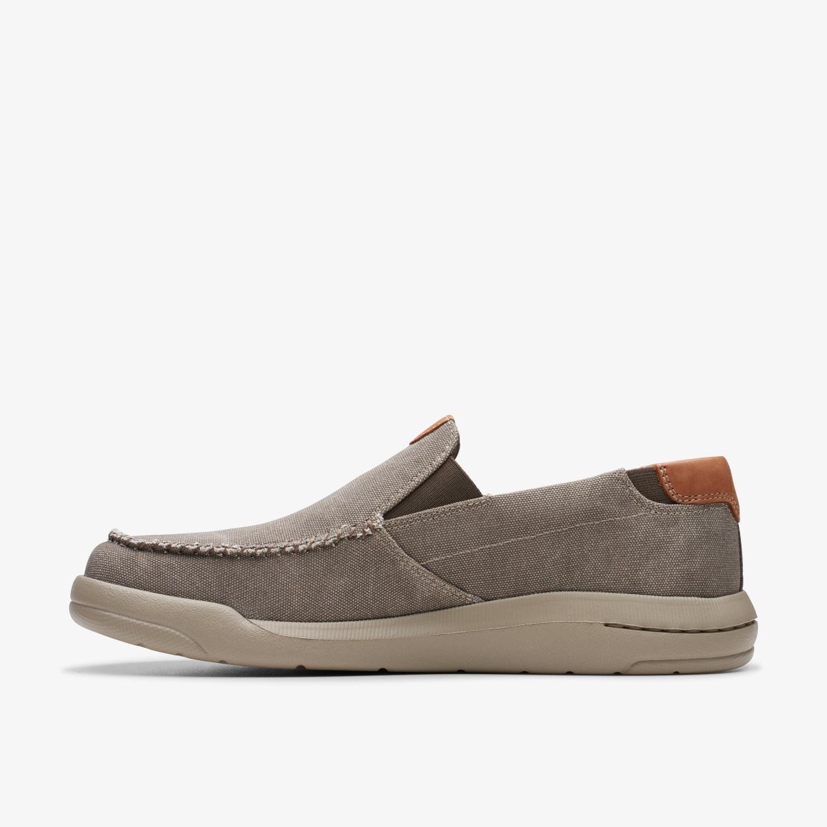 Slip On & Loafers Clarks Driftlite Step Taupe Canvas Hombre Gris Marrones | SZJO-14082