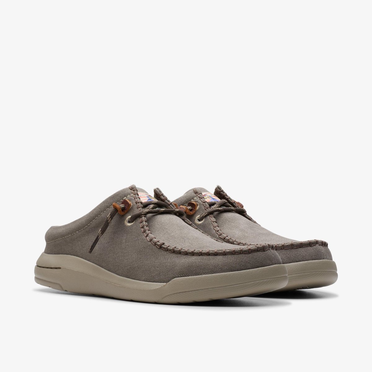 Slip On & Loafers Clarks Driftlite Surf Taupe Interest Hombre Gris Marrones | NROH-13246