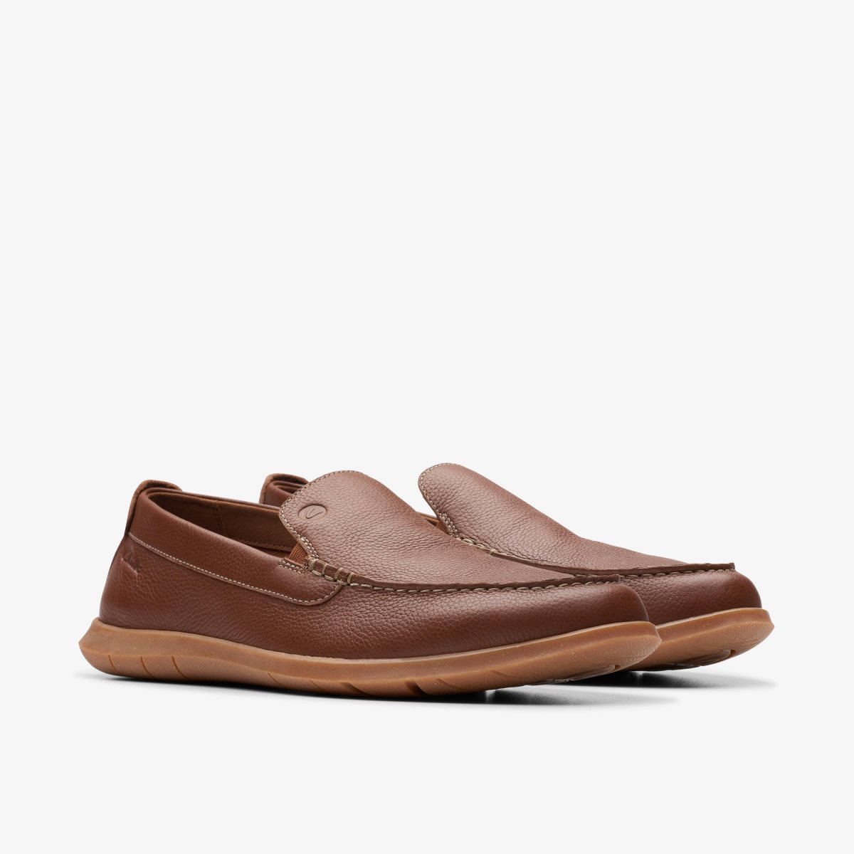 Slip On & Loafers Clarks Flexway Step Light Brown Leather Hombre Marrones Claro | FXLK-23617