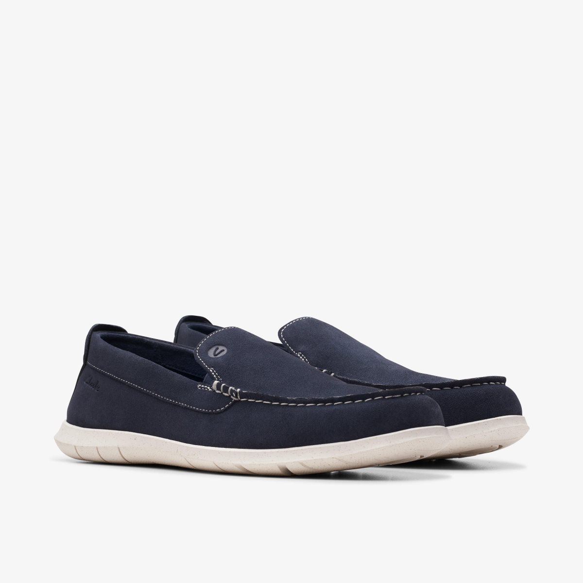 Slip On & Loafers Clarks Flexway Step Navy Suede Hombre Azul Marino | YVDJ-80513