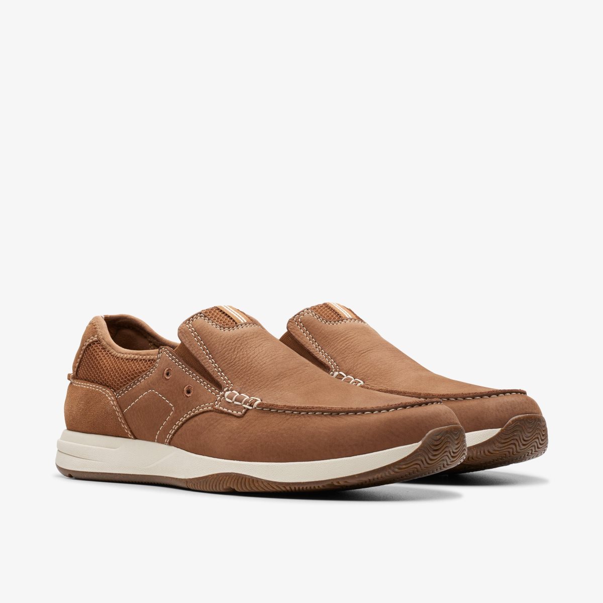 Slip On & Loafers Clarks Sailview Step Light Tan Nubuck Hombre Marrones Claro | OQJZ-30624