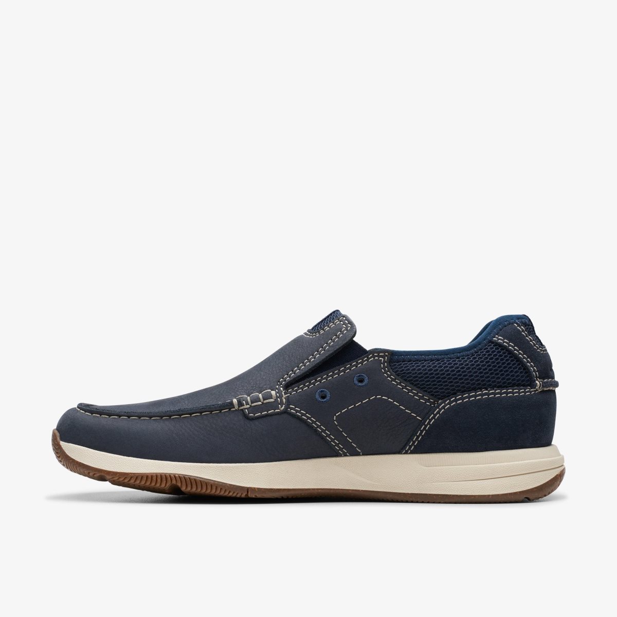 Slip On & Loafers Clarks Sailview Step Navy Nubuck Hombre Azul Marino | XMBG-60293