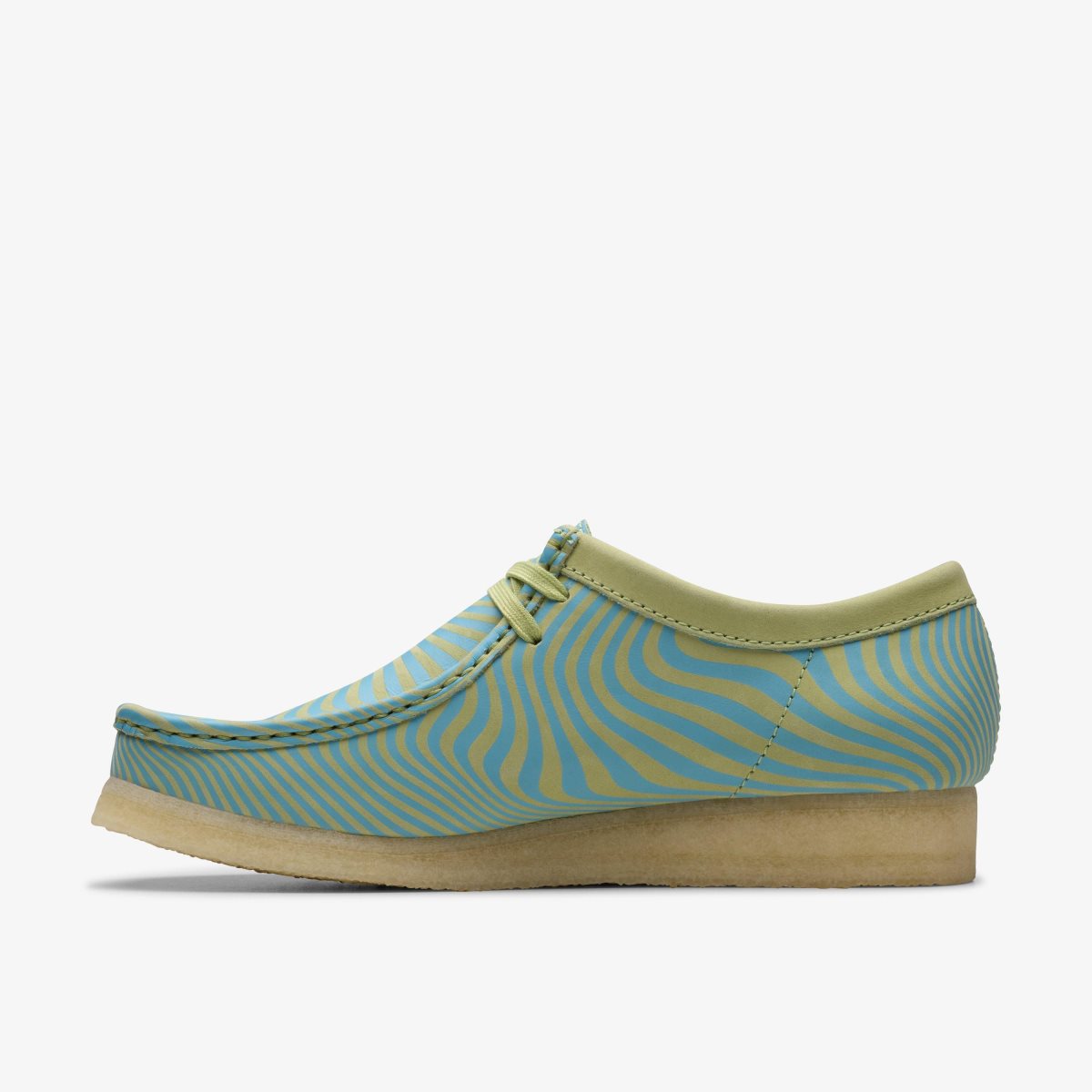 Wallabees Clarks Wallabee Blue/Lime Print Hombre Azules Verde Claro | AQOS-58719