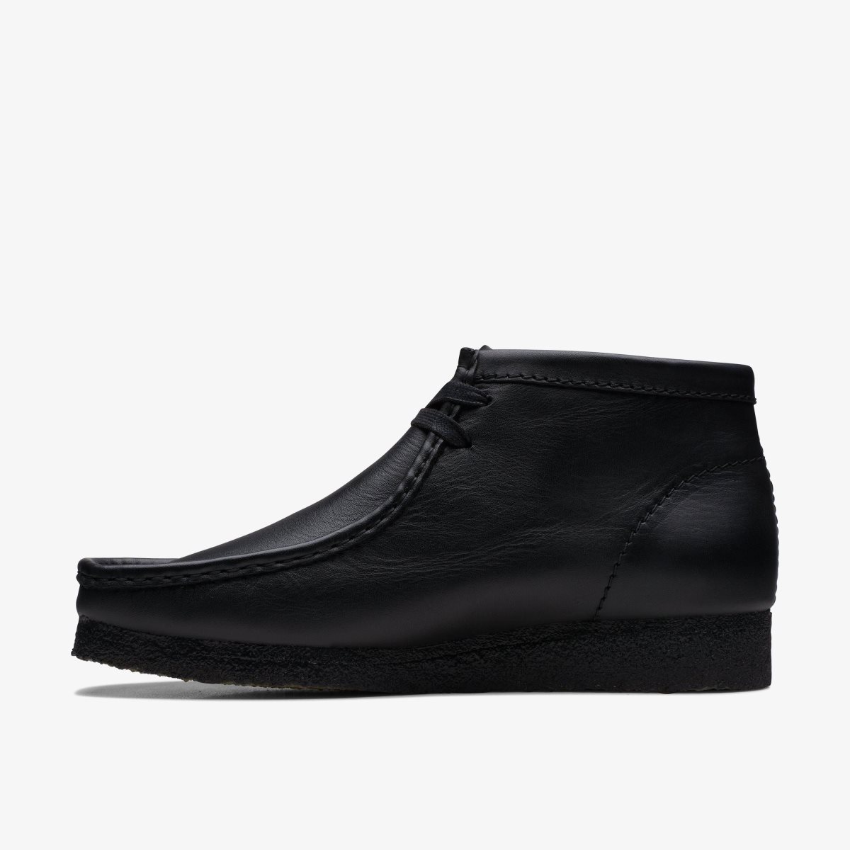 Wallabees Clarks Wallabee Boot Black Leather Hombre Negras | CINH-63207