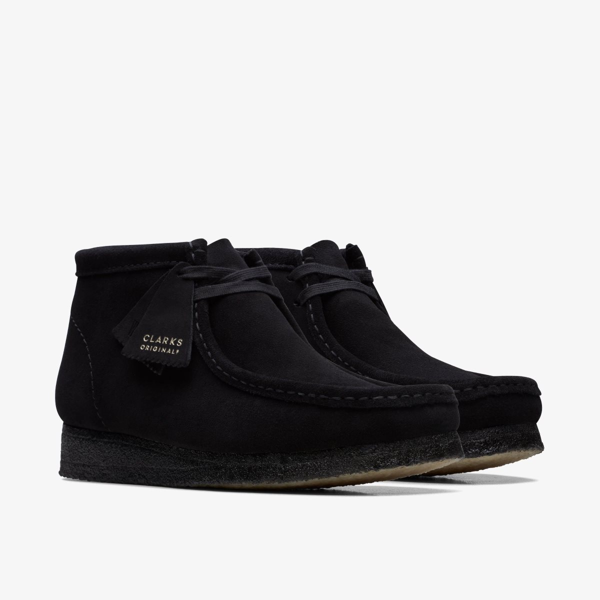 Wallabees Clarks Wallabee Boot Black Suede Hombre Negras | ZOSM-85412