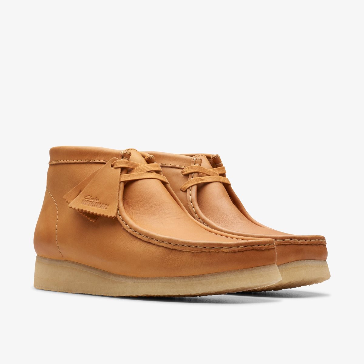 Wallabees Clarks Wallabee Boot Mid Tan Leather Hombre Marrones | NXLM-01649