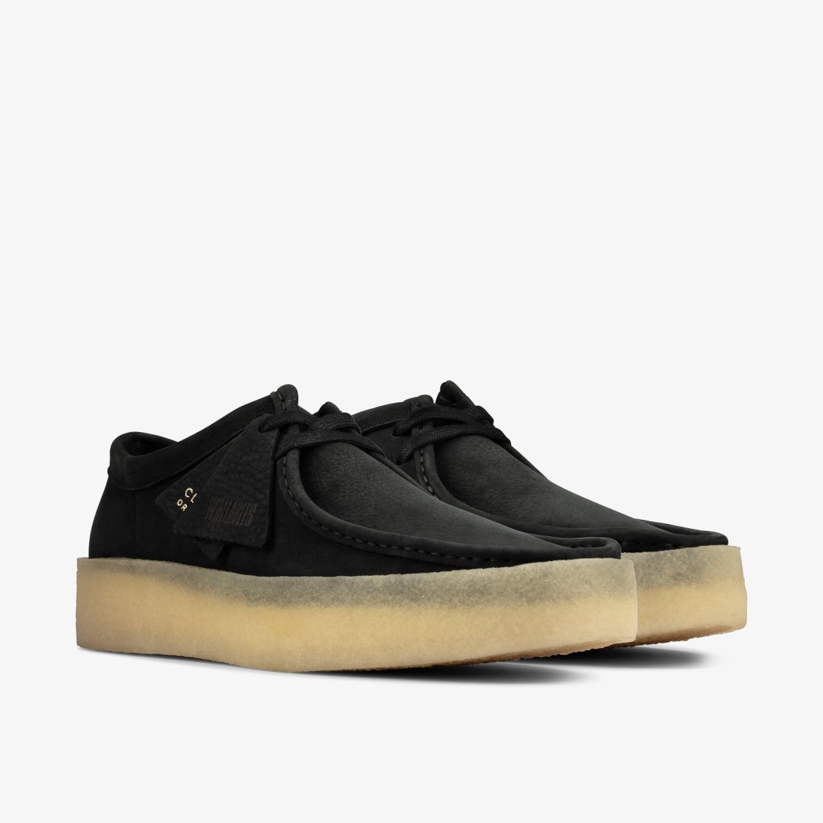 Wallabees Clarks Wallabee Cup Black Nubuck Hombre Negras | JBAZ-42196