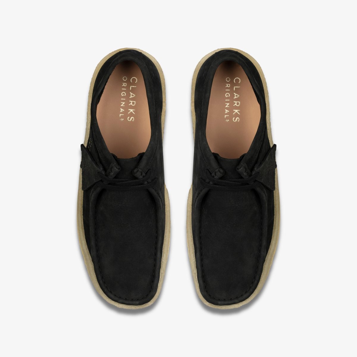 Wallabees Clarks Wallabee Cup Black Nubuck Hombre Negras | JBAZ-42196