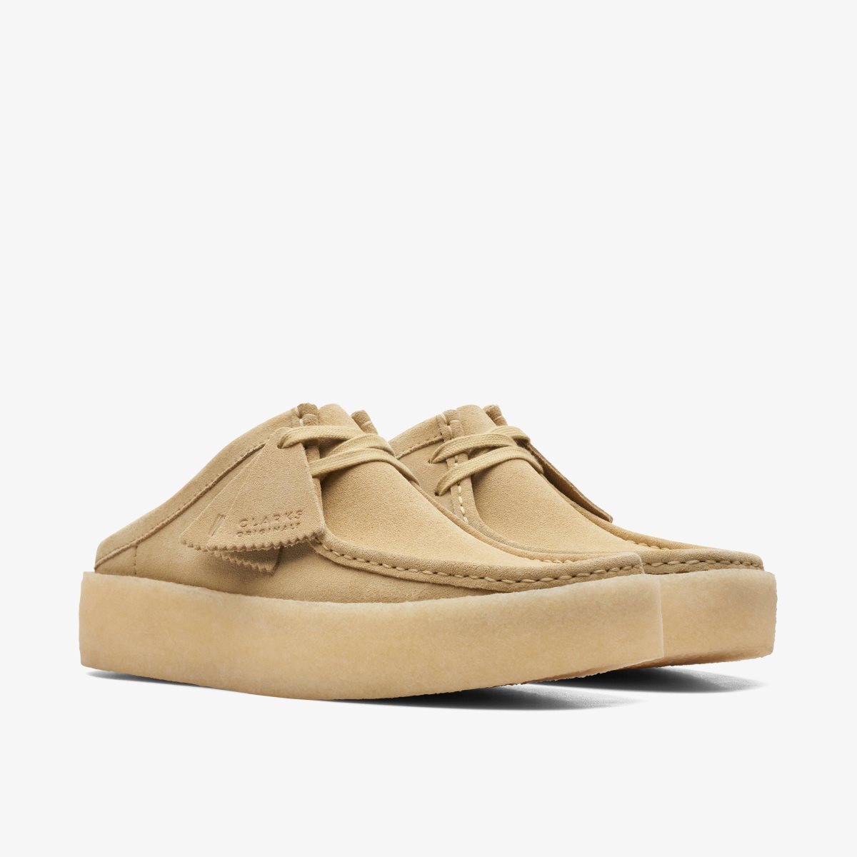 Wallabees Clarks Wallabee Cup Lo Maple Suede Hombre Maple | KHEM-92478