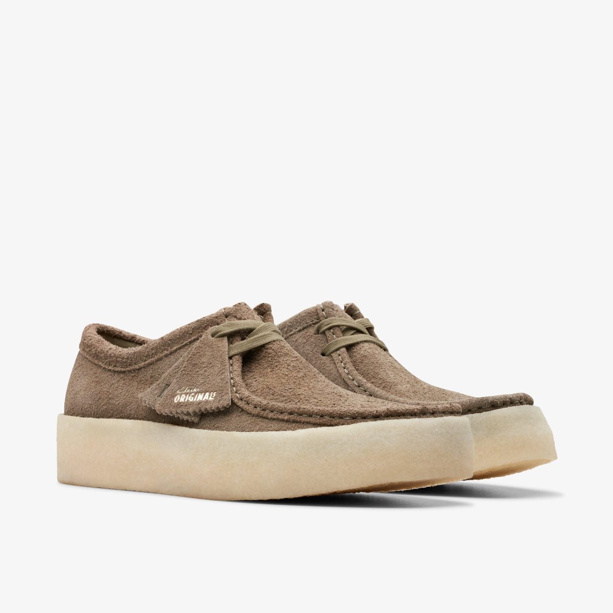 Wallabees Clarks Wallabee Cup Pale Khaki Suede Hombre Kaki | UZSD-08612