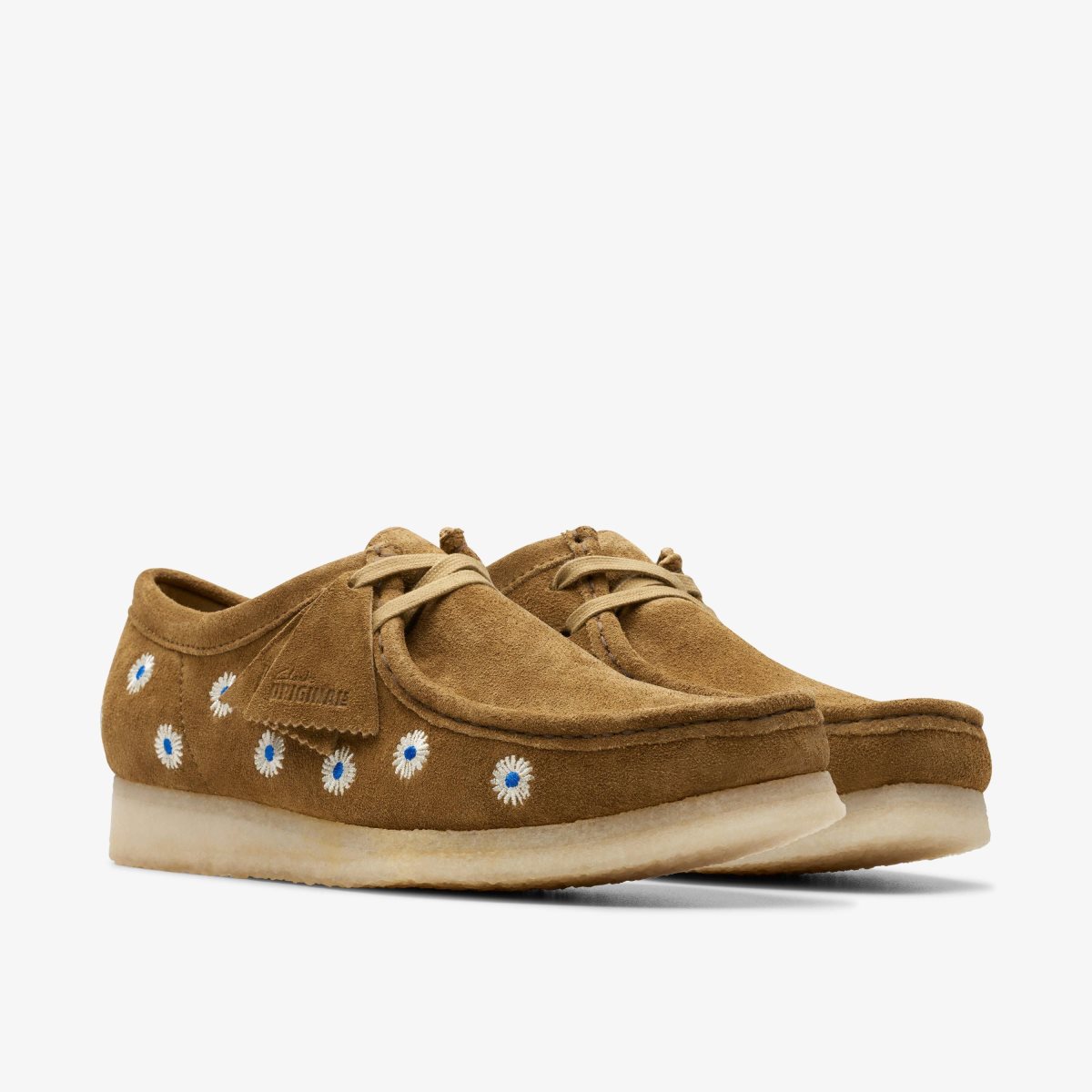 Wallabees Clarks Wallabee Dark Olive Embroidery Hombre Verde Oliva Oscuro | GIYT-18342