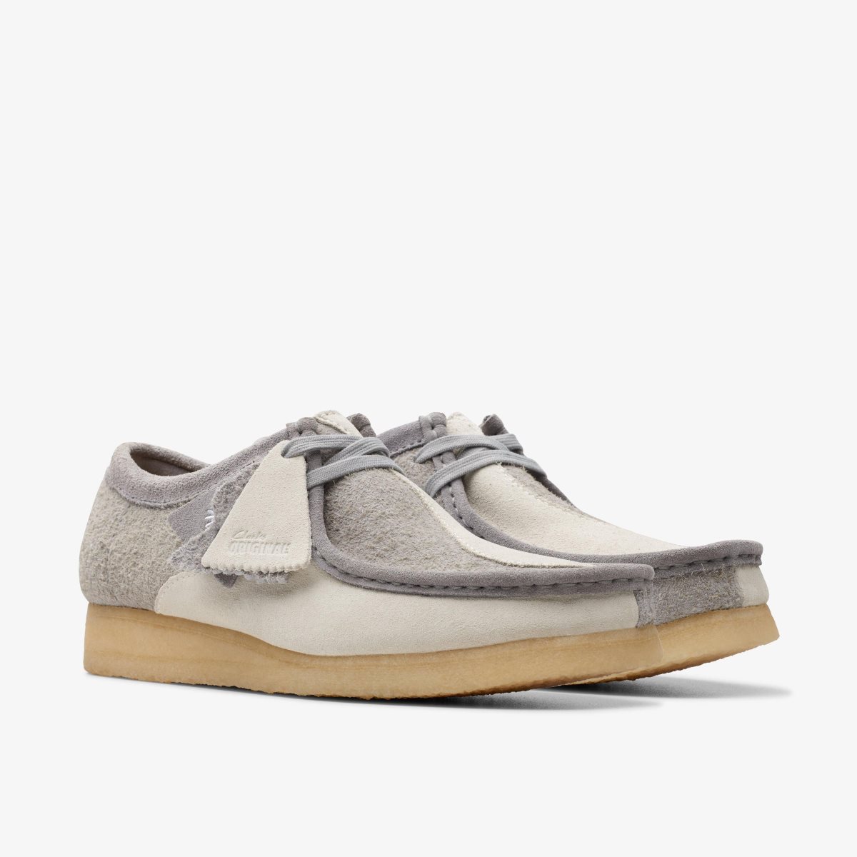 Wallabees Clarks Wallabee Grey/Off White Hombre undefined | TWBE-17965