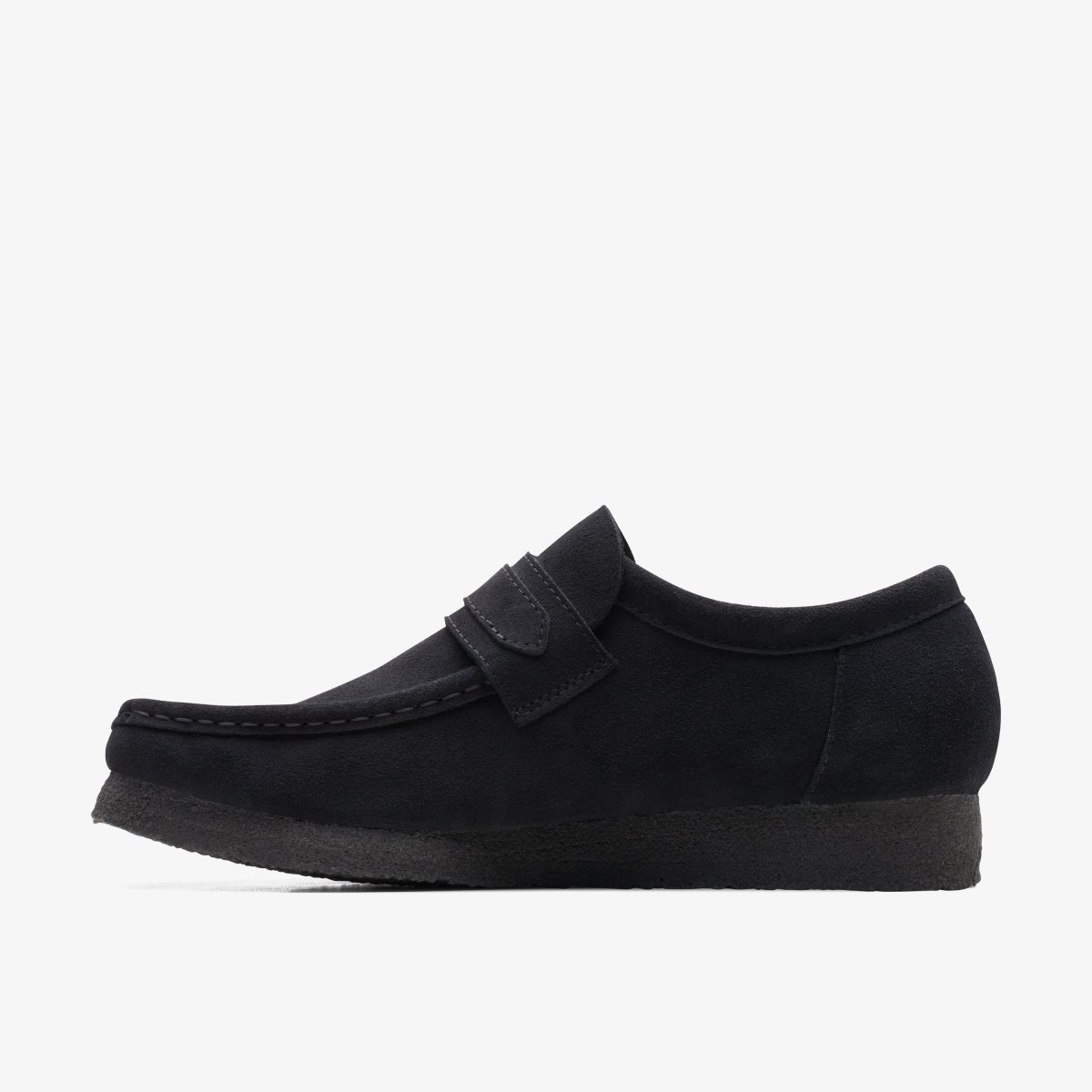 Wallabees Clarks Wallabee Loafer Black Suede Hombre Negras | BQAG-69128