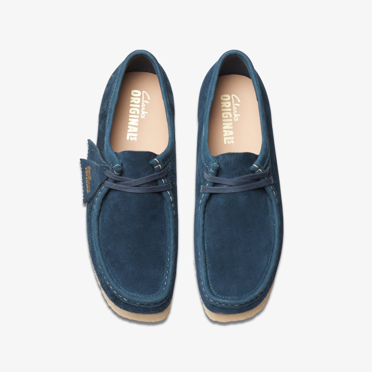 Wallabees Clarks Wallabee Navy/Teal Suede Hombre Azul Marino Turquesa | QHTS-69302