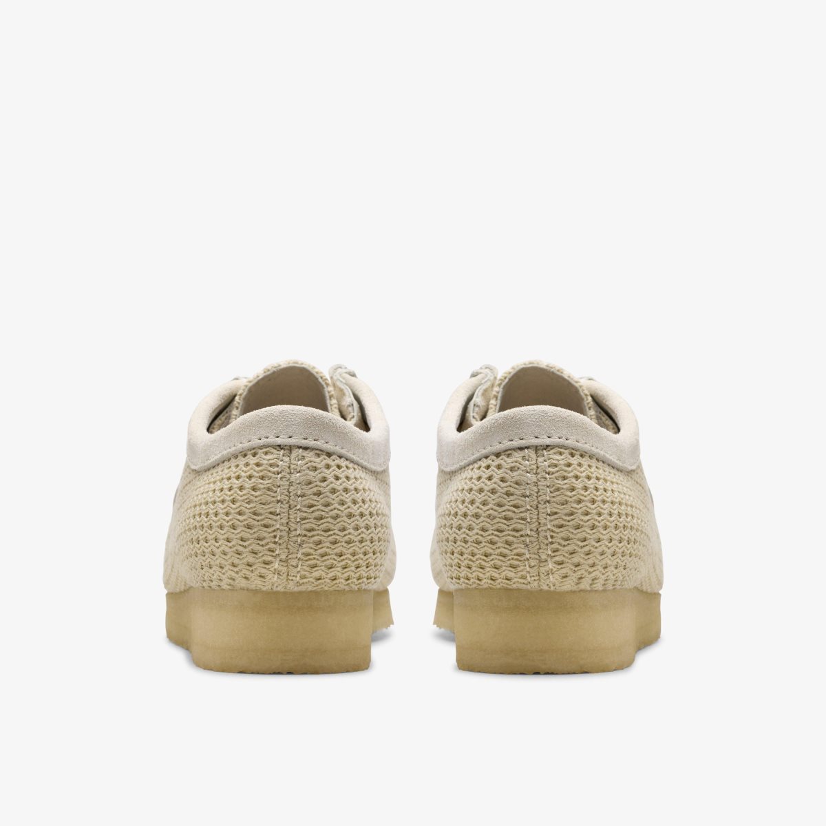 Wallabees Clarks Wallabee Off White Mesh Hombre Blancas | KVRN-45370